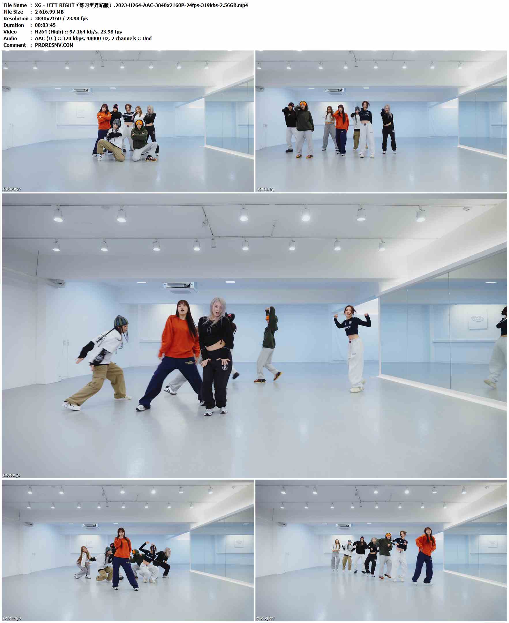 XG - LEFT RIGHT（练习室舞蹈版）.2023-H264-AAC-3840x2160P-24fps-319kbs-2.56GB官方MV_高清MV